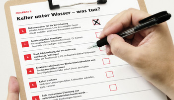 Checkliste – was tun, wenn der Keller unter Wasser steht?